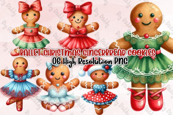 Ballet Christmas Gingerbread Cookies Illustrations Review