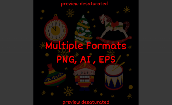 Christmas Background with Elements Toys: A Designer's Review of Illustrations