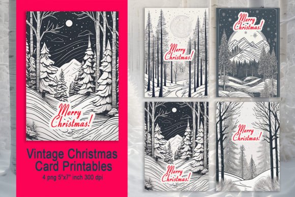 Christmas Card Merry Christmas Line Draw: A Review of Premium Illustrations