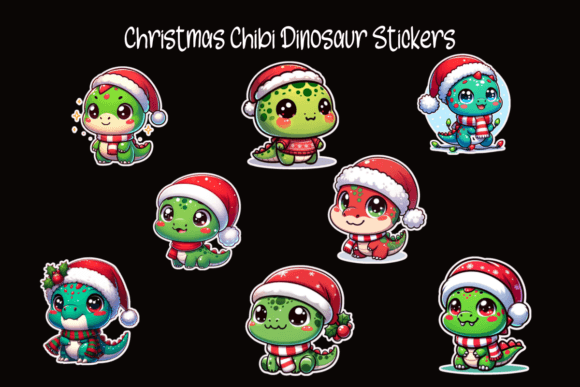 Christmas Chibi Dinosaur Stickers Review