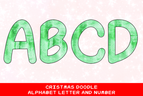 Christmas Doodle Alphabet Letter 111: Festive Illustrations for Handmade Creators