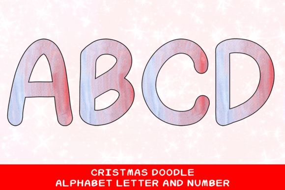 Christmas Doodle Alphabet Letter 96: Playful Illustrations for Modern Blogs