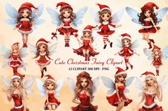 Christmas Fairy Sublimation Clipart Review for Illustrations