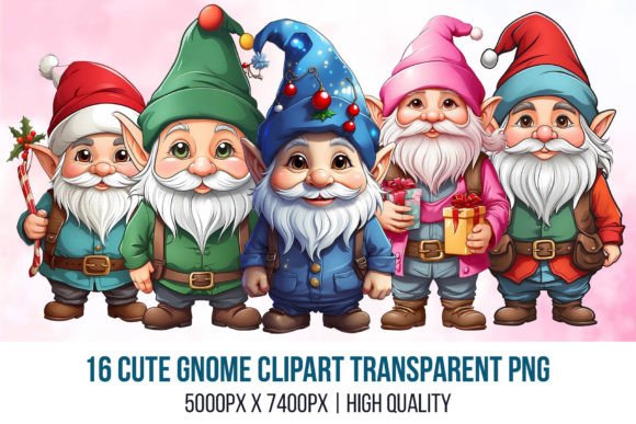 Christmas GNOME Clipart Transparent PNG for Illustrations