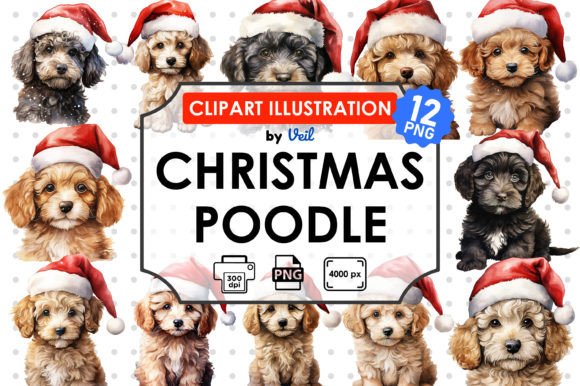 Christmas Poodle Clipart Sublimation: A Designer's Review of Seasonal Illustrations