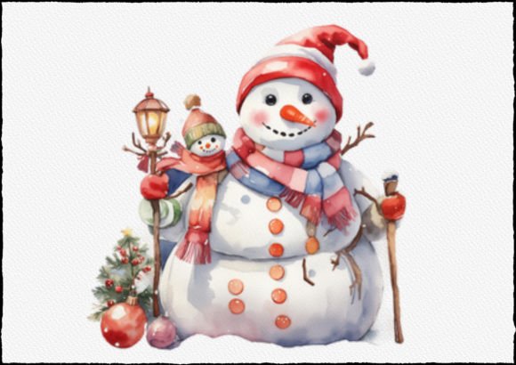 Christmas Snowman Png, Sublimation for Modern Illustrations