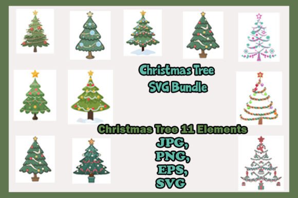 Christmas Tree SVG Bundle-Xmas Designs