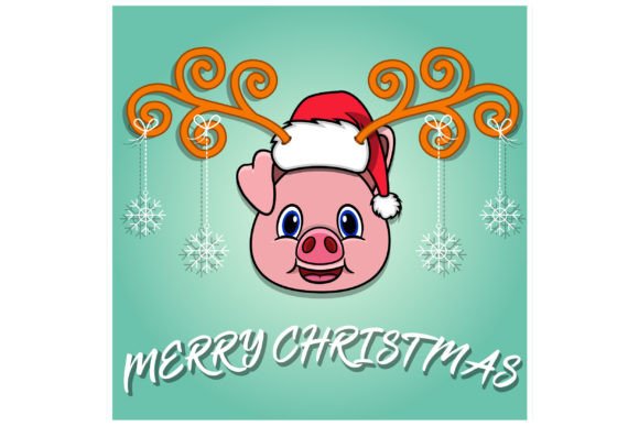 Cute Pig Head of Christmas Card: A Designer's Review