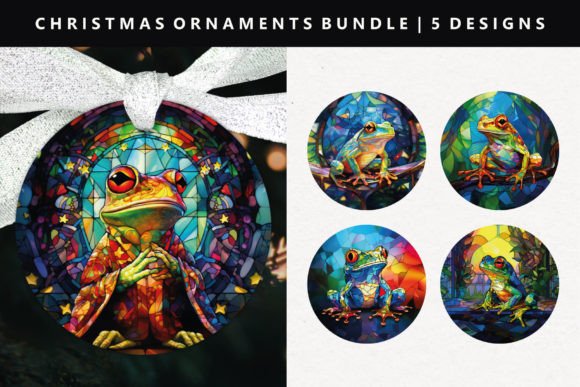 Frog Christmas Ornament Design for Seasonal Illustrations