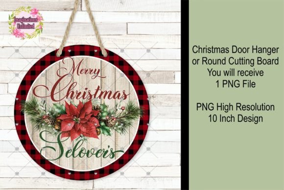 Merry Christmas Round Sublimation Design for Illustrations
