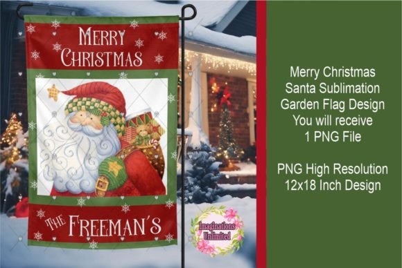 Merry Christmas Santa Flag Design Review